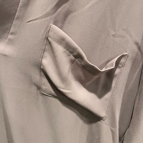 Lush NWT lilac/grey sheer tunic blouse small with v-neck - Picture 4 of 8